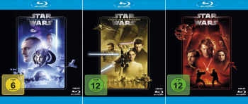 Star Wars 1-3 Trilogie (Teil 1+2+3) Dunkle Bedrohung + Angriff der Klonkrieger + Rache der Sith [6-Blu-ray]