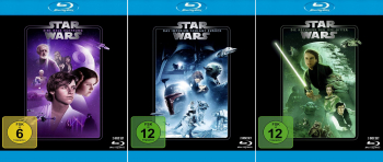 Star Wars 4-6 Trilogie (Teil 4+5+6) Eine neue Hoffnung + Imperium schlägt zurück + Rückkehr der Jedi-Ritter [6-Blu-ray]