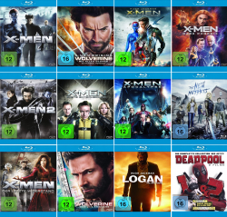 X-Men: Mega Bundle - Origins: Wolverine, Apocalypse , Dark Phoenix, New Mutants, Dead Pool 1+2 [13-Blu-ray]