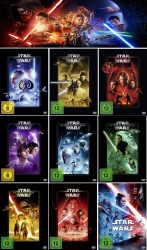 Star Wars 1-9 Komplett Episode (Teil 1+2+3+4+5+6+7+8+9) (9-DVD)